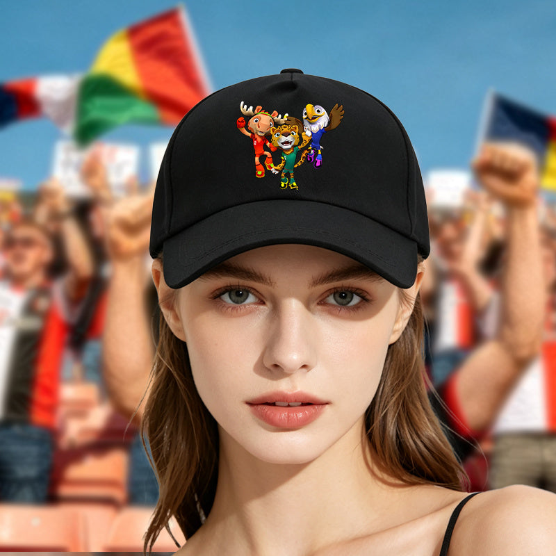 FIFA USA-Mexico Canada World Cup Mascot Baseball Cap, Lightweight Snap