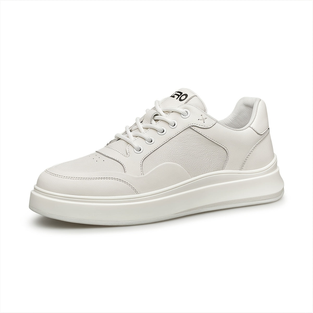 Men's Genuine Leather Casual Platform Sneakers - Breathable Spring Sho