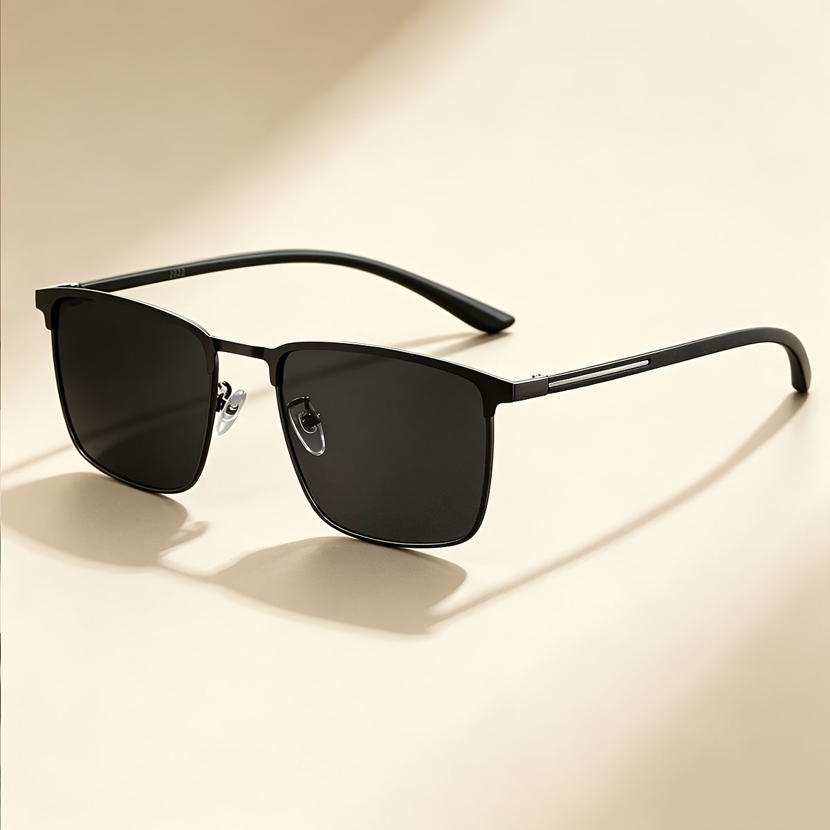 Men's Polarized Casual Sunglasses with Stainless Steel Frame