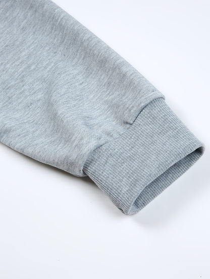 Men's Happy New Year Sweater - Loose Fit Round Neck Pullover Shirt with Golden Script, Light Grey & Machine Washable Casual Party Outfit for Everyday & Celebration Wear, Cute Sweaters, Festive Apparel, Festive Design, Durable