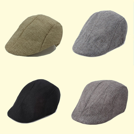 Retro Solid Color Newsboy Cap, Women'S Spring Summer Outdoor Sports Riding Travel Literary Painter Hat, Polyester Woven Beret with Lightweight Design and Inelasticity Fit