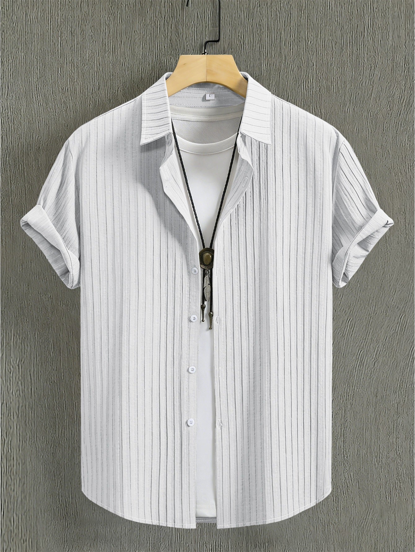 Men's Summer Casual Short-Sleeve Shirt and Pants Set