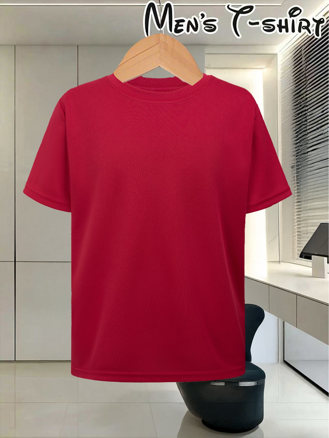 Men's Custom Polyester Crew Neck T-Shirt - Casual Summer Wear