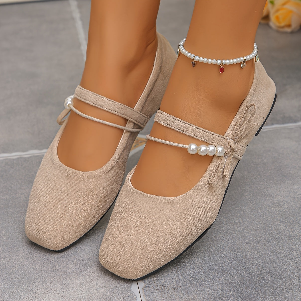 Plus Size Women’s Casual Square Toe Mary Jane Flats