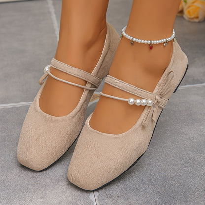 Plus Size Women’s Casual Square Toe Mary Jane Flats