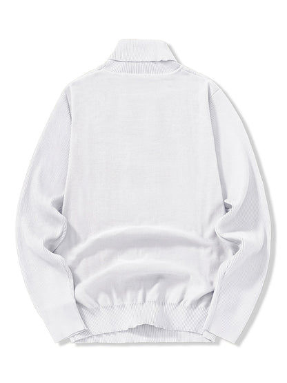 Տղամարդու միագույն, բարձր օձիքով սվիտեր, բարձր առաձգական, ոճային, հարմարավետ և տաք վերնաշապիկ, հարմար է աշնանը և ձմռանը բացօթյա հագուստի համար, հիմնական շերտի սվիտեր, գծավոր տրիկոտաժե բարձր օձիքով սվիտեր - երկար թևքով պուլովեր, առանձնահատկություններ