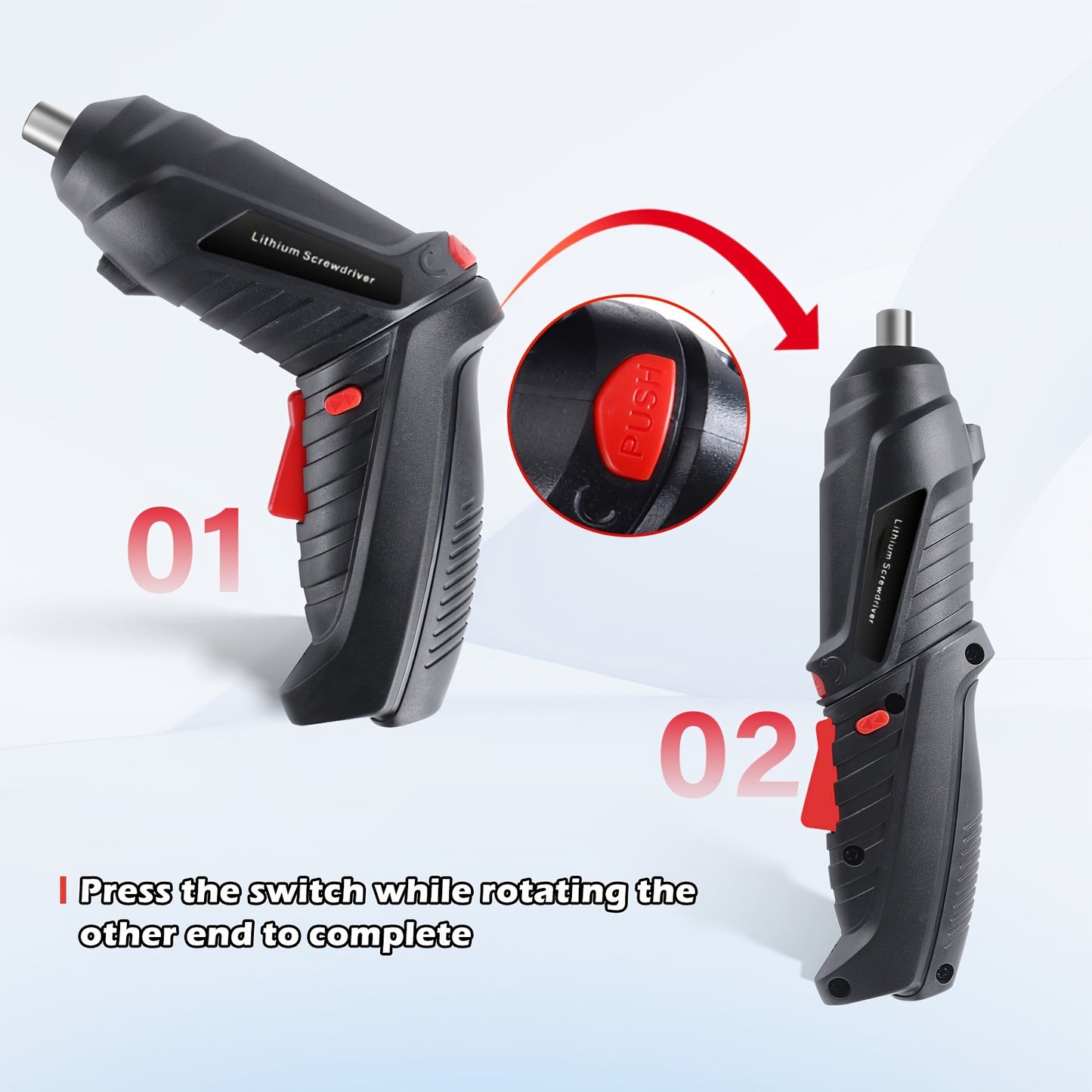 47 Rechargeable Cordless Electric Screwdriver Sets - Versatile Rotary Tools with LED Lights, Suitable for Home Repairs, Woodworking, And Household Projects.