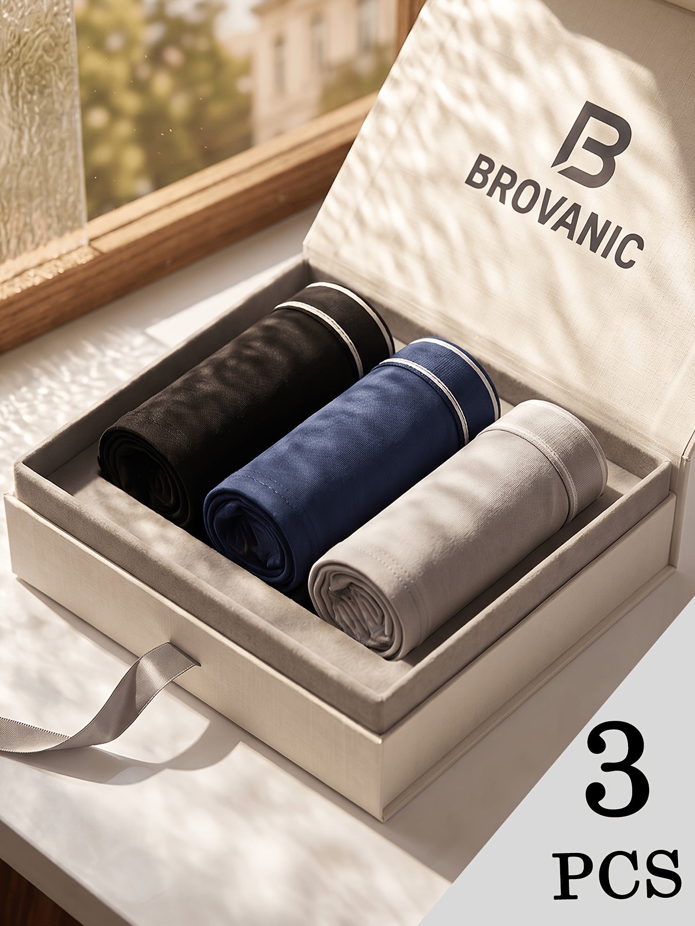 Men's Cotton Boxer Briefs 3-Pack - Comfortable & Breathable