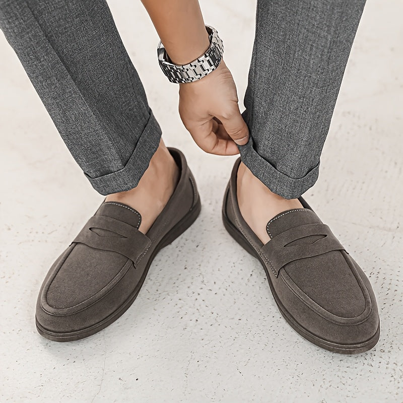 Men's Lightweight Slip-On Casual PU Loafers for All Seasons