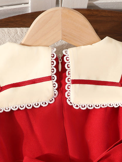 Լոլետա աղջիկների արքայադստեր զգեստ՝ բրդյա աստառով, ձմեռային սպասուհի փոքրիկ աղջիկների համար, երեկույթի հանդերձանք քոլեջի ոճով