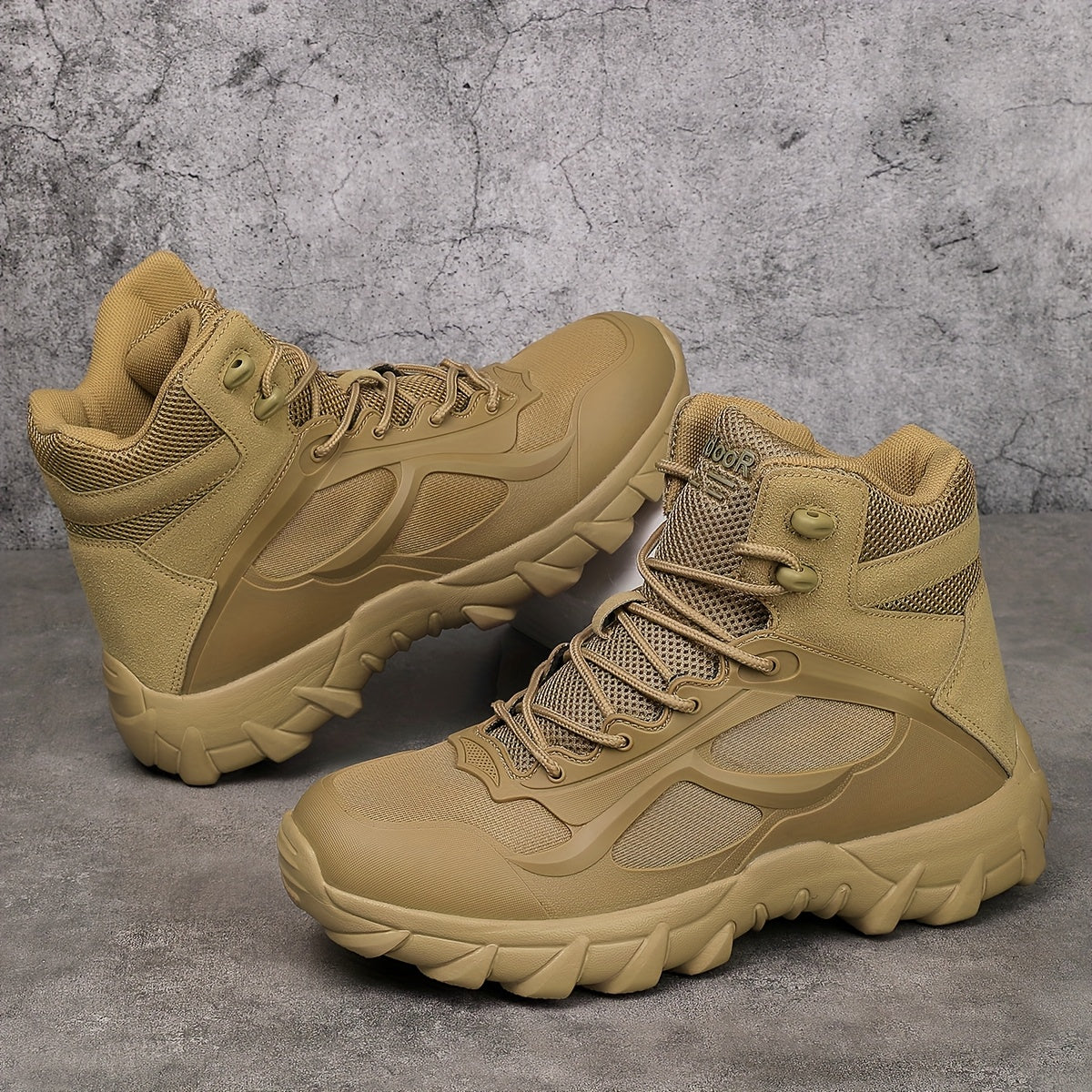 Men's High-Top Outdoor Hiking Boots, Durable All-Season Footwear
