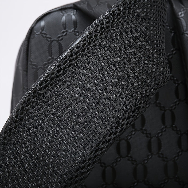 Extra Large Capacity Backpack - Durable PVC Fabric, Stylish Black Design with Multiple Compartments and Padded Laptop Section - Perfect for College, Business, and Travel   Versatile Computer Bag  Business Backpack   Multi-Fu