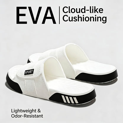 Men's Sporty EVA Cloud Slides with 3cm Non-Slip Sole