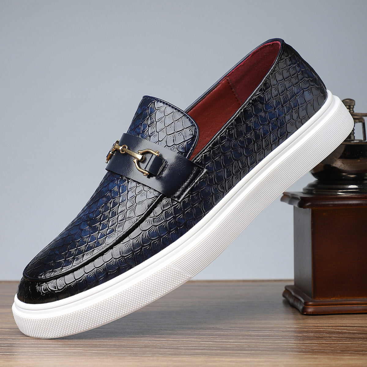 Men's Classic Oxford Slip-On Shoes for Office & Formal Wear
