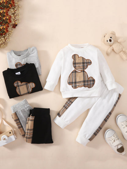 Toddler Baby Boy Clothes Outdoor Set Long Sleeve Sweatshirt Top Casual Pants Fall Winter Outfit Sweatsuit