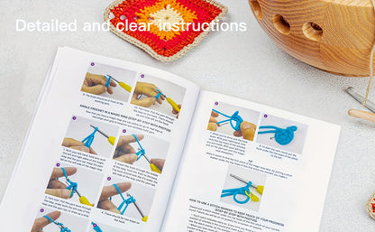 Vioiv 1pc Cute Bear Polar Bear Beginner Animal Doll Crochet Set, Adult Beginner Crochet Set, PDF File with Step by Step Text Tutorial, Dragon DIY Knitting Set, Cute and Humorous Home Decoration Decoration, Birthday and Valent