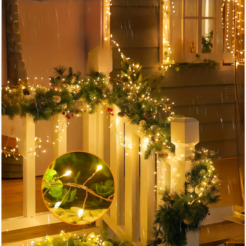 USB Lights String, Fireworks String, 8 Modes with Remote Control and Timer, Suitable for Bedroom Room Garland Wedding Christmas Tree Decoration, Wedding Garland, Christmas Tree Decoration, Remote Control Lights, Timer Lights,