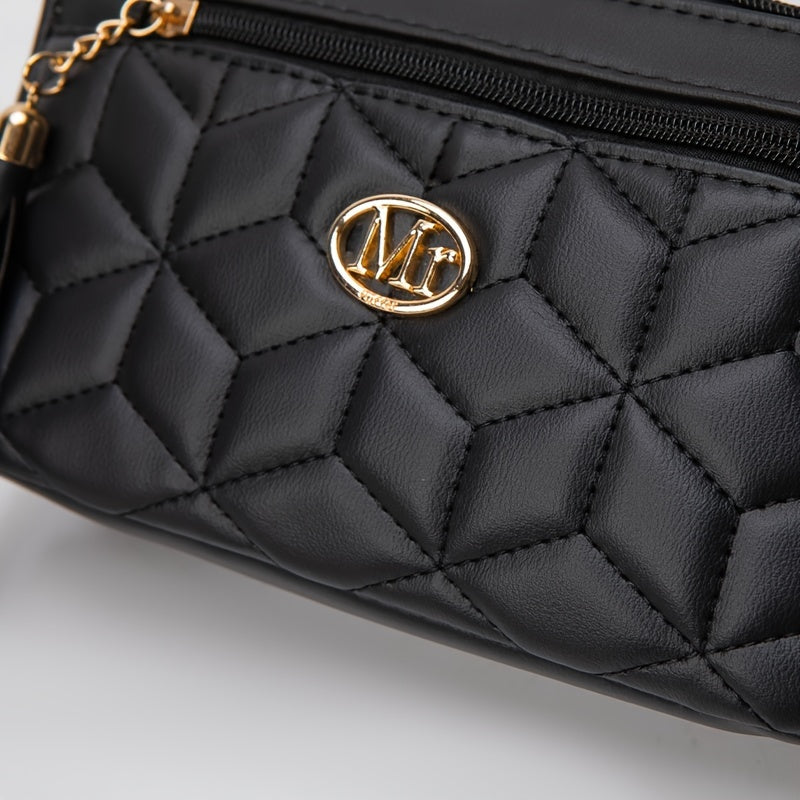 Կանացի կարված, մեծ տարողությամբ, ամենօրյա ուսի պայուսակ՝ ծոպավոր զարդարանքներով, բազմաթիվ կայծակաճարմանդներով և կարգավորվող ուսի գոտիով