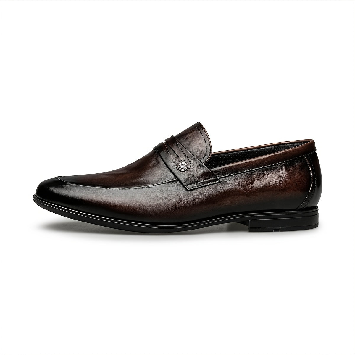 Men's Genuine Leather Slip-On Dress Shoes Casual Minimalist Style