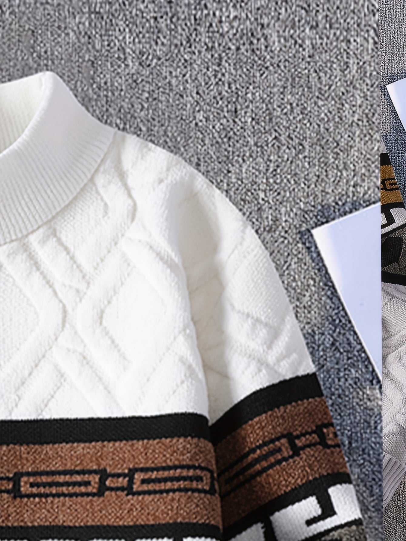 2025 թվականի աշնանային և ձմեռային նոր տղամարդկանց սվիտեր կորեական ոճով՝ ազատ կլոր վզով, տաք գործվածքով և նորաձև ոճով