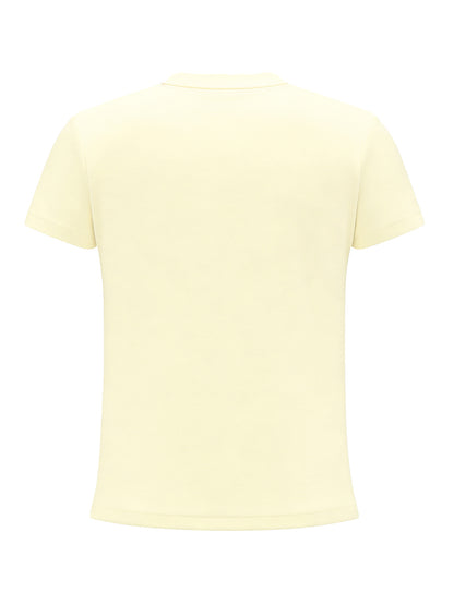Women's Cotton Crew Neck T-Shirt with Geometric Print