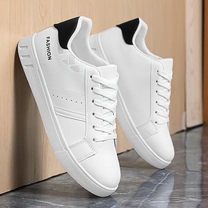 Versatile, Men's Fashion Color Block Skate Sneakers - Comfortable, Non-Slip & Breathable Lace-Up Shoes for All Seasons