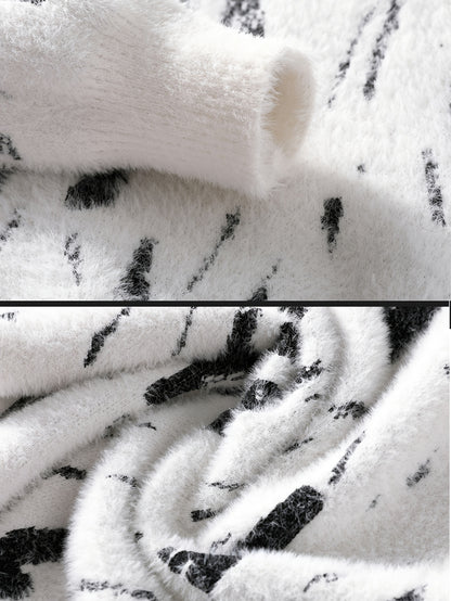 Տղամարդու փափուկ տրիկոտաժե սվիտեր | Կլոր օձիք, հաստ, տաք, առօրյա ոճ, գունային բլոկներով նախշ, աշուն/ձմեռ սեզոն, սովորական չափսի դեռահասների համար