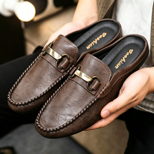 Men's Slip-On Loafers Soft Sole Casual Moccasins Brown Black - ayq