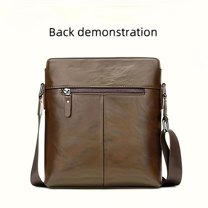 1pc Large Capacity Men'S Shoulder Bag - Adjustable Crossbody Sling with Multiple Compartments, Brown Business  Casual Bag for Work, Travel, Everyday Use - Unique Gift for Him, Birthday, Christmas, Work Shoulder Bag, Sophisti