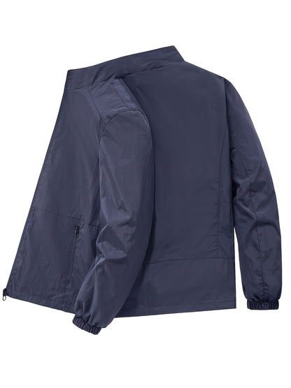 Տղամարդու ձիթապտղի կանաչ բոմբեր բաճկոն՝ կանգնած օձիքով - ամենօրյա, հարմարավետ, կայծակաճարմանդով վերնազգեստ՝ բացօթյա գործունեության համար, ամենօրյա հագուստ | Կանգնած օձիքով բաճկոն | Կայծակաճարմանդով բաճկոն