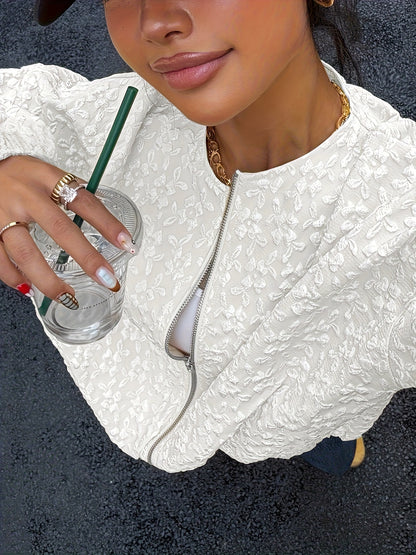 Միագույն կայծակաճարմանդով առօրյա բաճկոն