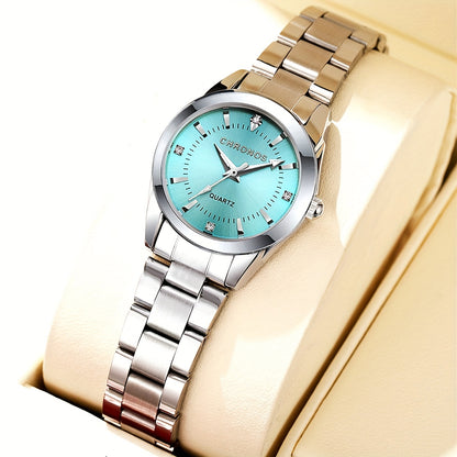CHRONOS Women'S Fashionable Casual Quartz Watch Features a Stainless Steel Strap, Perfect for Business Elegance And Sophistication. This Exquisite And Compact Outdoor Sports Watch Is Ideal for Daily Wear And Outings, Making I