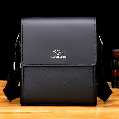KADIDAISHU Men'S Business Messenger Bag - Black Crossbody with Adjustable Strap, Multiple Compartments for Daily Commute  Casual Use, Crossbody Ba