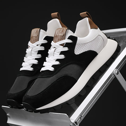 Men'S Casual Fashion Sneakers - Versatile  Stylish Dad Shoes with Rubber Sole, Lace-Up, Round Toe, Low Top Design for Outdoor, Hiking  Everyday Wear, Hiking Footwear Modern Sneakers Durable Rubber Sole