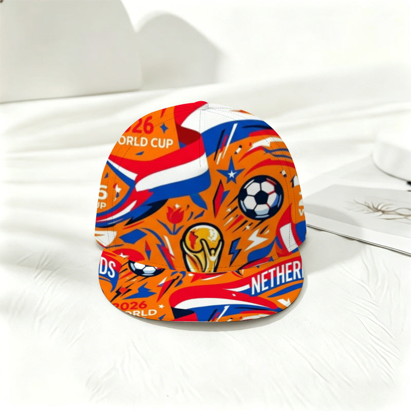2026 World Cup Fan Baseball Cap with Dutch Flag Design