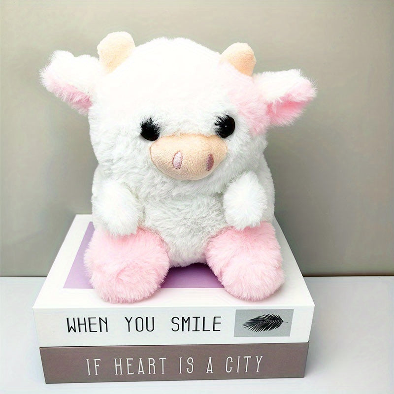 Adorable Pink Cow Plush Toy for Home Decor and Office Display