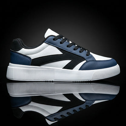 Men's Low-Top PU Skate Sneakers with Cushioned EVA Sole