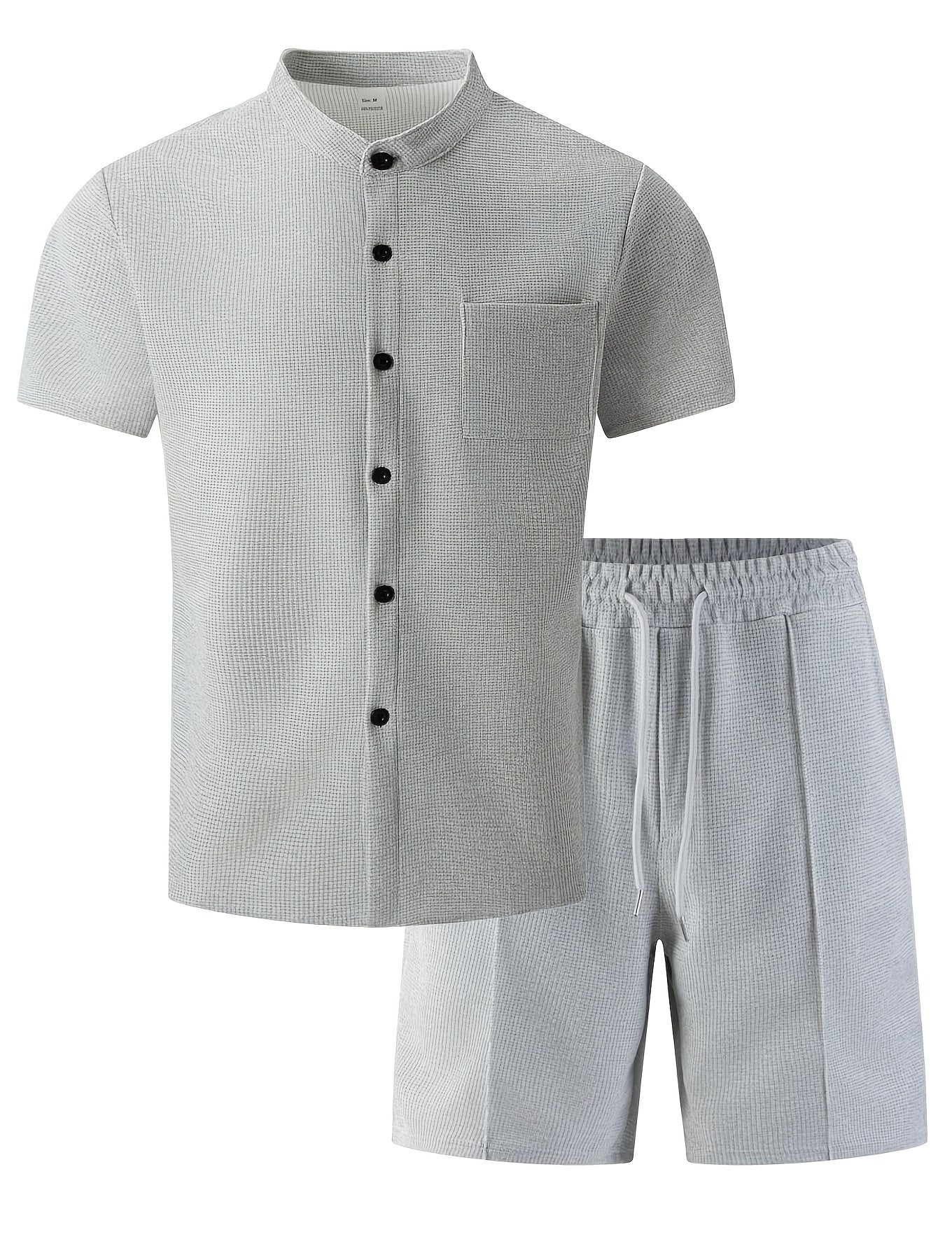 Men's Summer Waffle Knit 3-in-1 Set with Shorts and Pants