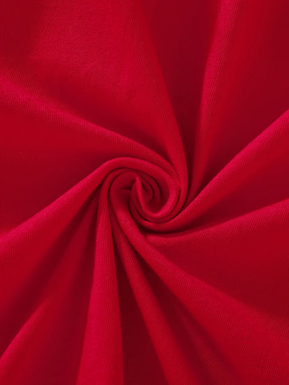 Սուրբ Ծննդյան գիշերանոցների հավաքածու տղաների և աղջիկների համար, կարմիր, Ձմեռ պապիկից, բամբակյա, կրակակայուն կոստյում, Սուրբ Ծննդյան նվեր, սահնակ, մեքենա, կարմիր, գիշերանոցների հավաքածու, երկու կտոր