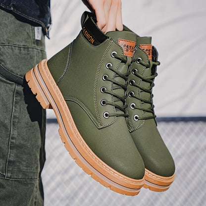 Men's All-Season Casual Hiking Boots with PU Upper