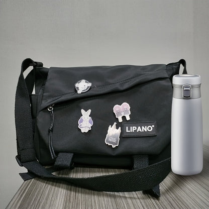 1pc Nylon Handbag Shoulder Bag Large Capacity Messenger Bag, Men's Messenger Bag Student School Bag