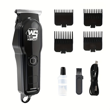 A Professional Men'S Electric Hair Clipper Set with an LED Display, an Electric Shaver, Four Guide Combs for Zero-Gap Cutting, a Small Brush, TYPE-C Charging, Perfect As a Gift for Men, Father'S Day Presents - ayq