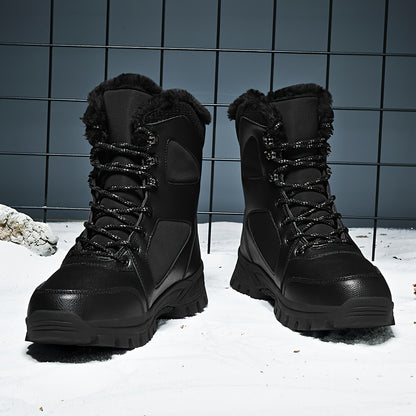 Winter Couple Hiking Boots, Women'S Snow Boots with Plush Lining - Non-Slip Rubber Sole, Suitable for Outdoor Activities Such As Mountaineering, Hunting, And Trekking, Hiking Gear for Men, Men'S Snow Boots, Men'S Winter Shoe,