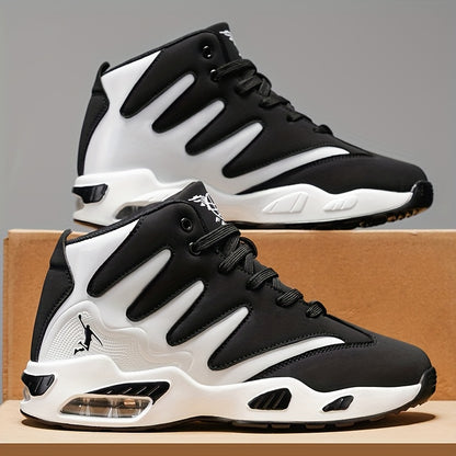 Men's High-Top Basketball Shoes - Heavy-Duty & Stable, Unisex Lace-Up Training Sneakers with Arch Texture and Sole - Ideal for Running, Fitness, Basketball, Walking - Spring/Summer Sneakers - Perfect Gift for Men - Lightweigh - ayq