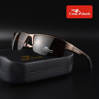 Men's Polarized Photochromic Driving Sunglasses with Lightweight Alloy