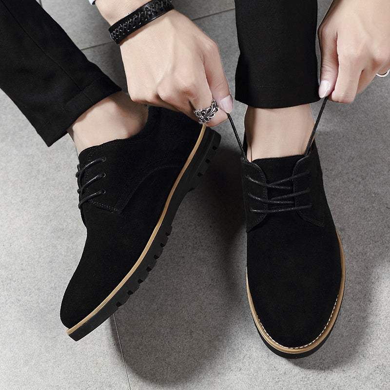 Men's Classic Lace-Up Oxfords with Cushioned Sole, All-Season