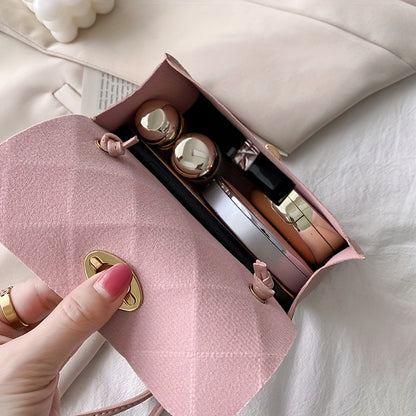 Կանացի ոճային, խաչաձև պայուսակ՝ նրբագեղ, միագույն ուսի պայուսակ՝ պտտվող փակման դիզայնով, կարգավորվող ժապավենով՝ ոսկեգույն զարդարանքներով, հասանելի է նախշերով և գալիս է սև, կարմիր, վարդագույն, շագանակագույն գույներով։