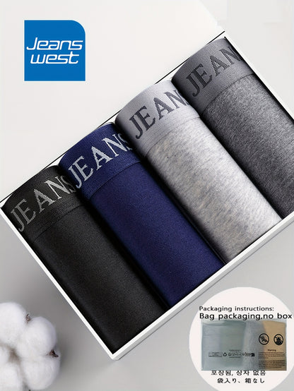 Men's Classic Solid Cotton Briefs 4-Pack Comfortable Fit