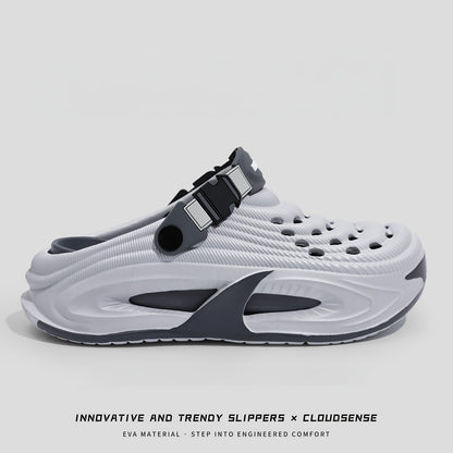 Unisex EVA Hole-Toe Slippers with Non-Slip Sole, All-Season Comfort