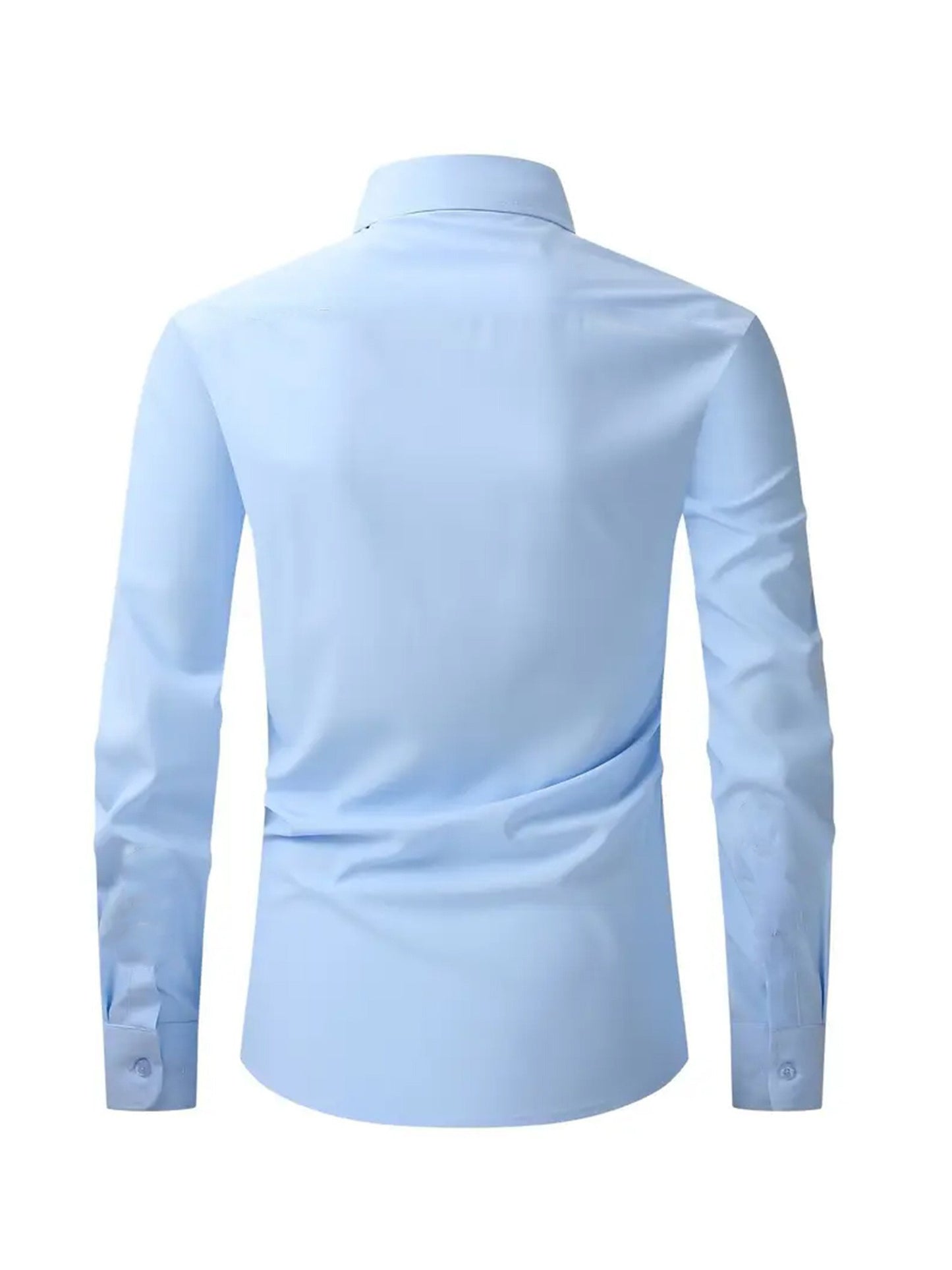 Men's Casual Business Shirt Short Sleeve Polyester Top
